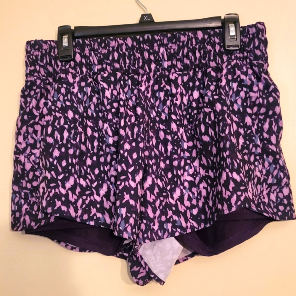 Large Purple Cheetah Shorts